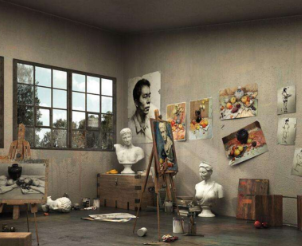 蓝天画室